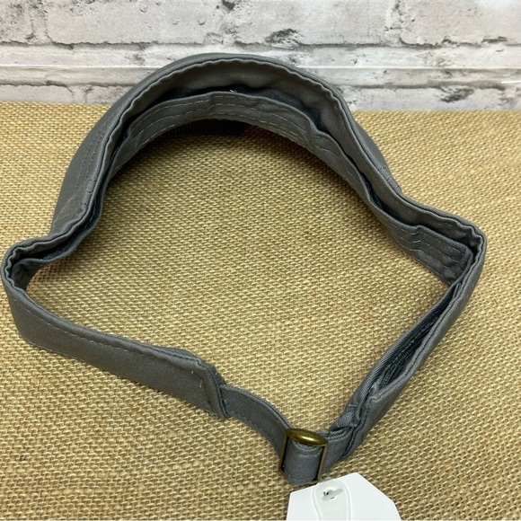 Time and Tru Women's One Size Grey Twill VISOR Hat Adjustable Sun Cap NEW - Picture 6 of 8